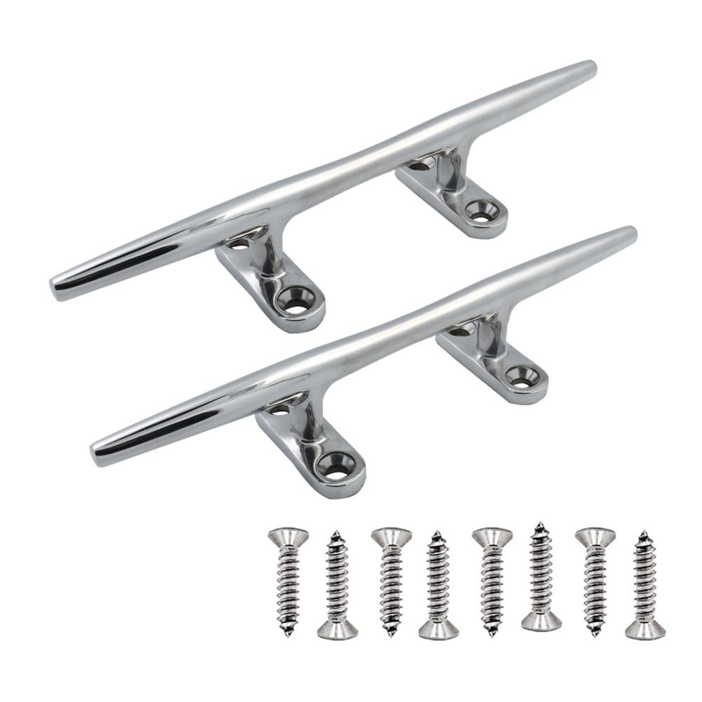 Boat Cleat 10 Inch Dock Cleats 316 Stainless Steel Open Base Cleat for Kayak ...