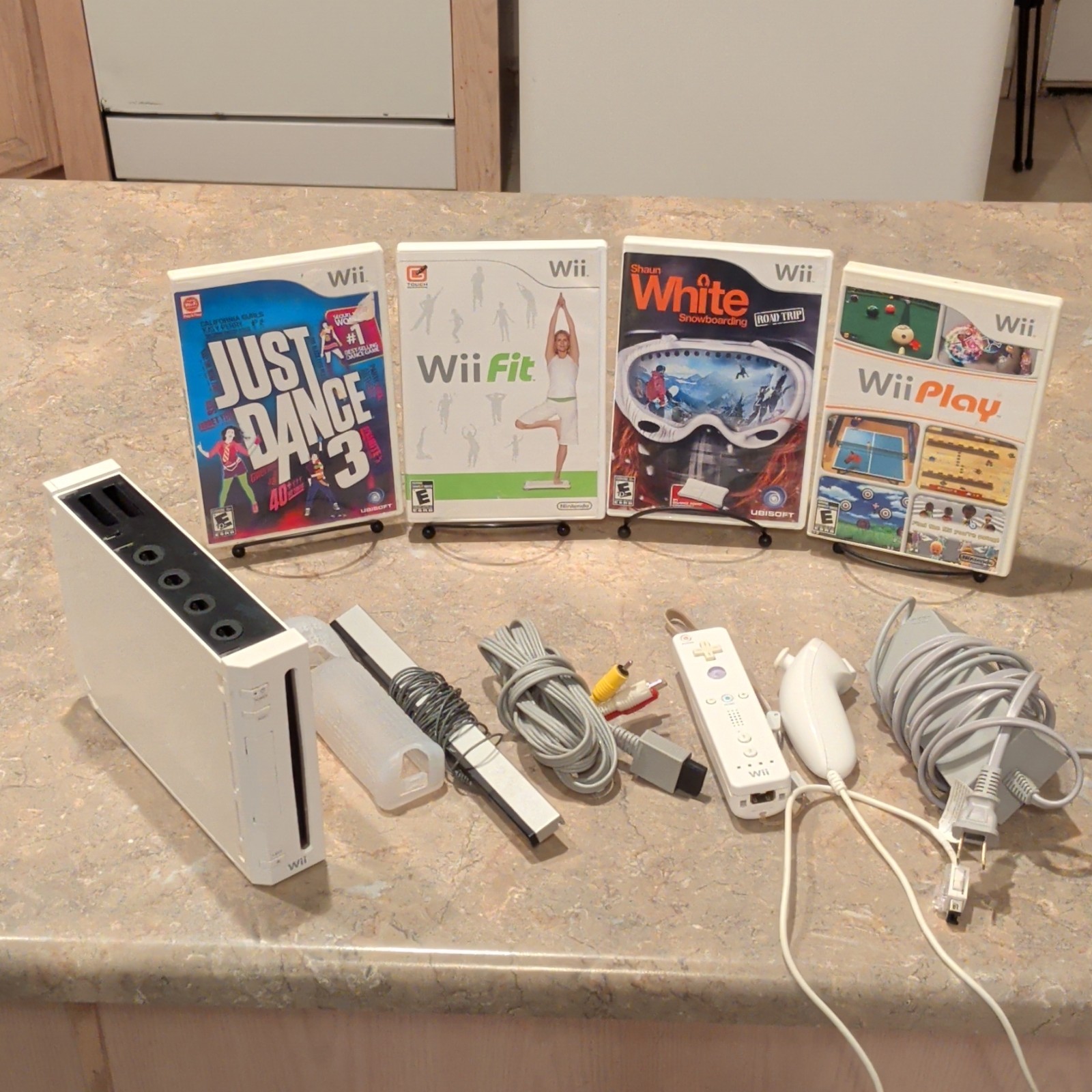 Nintendo Wii Original Console with Controllers, Sensor Bar, Music & Sports Games
