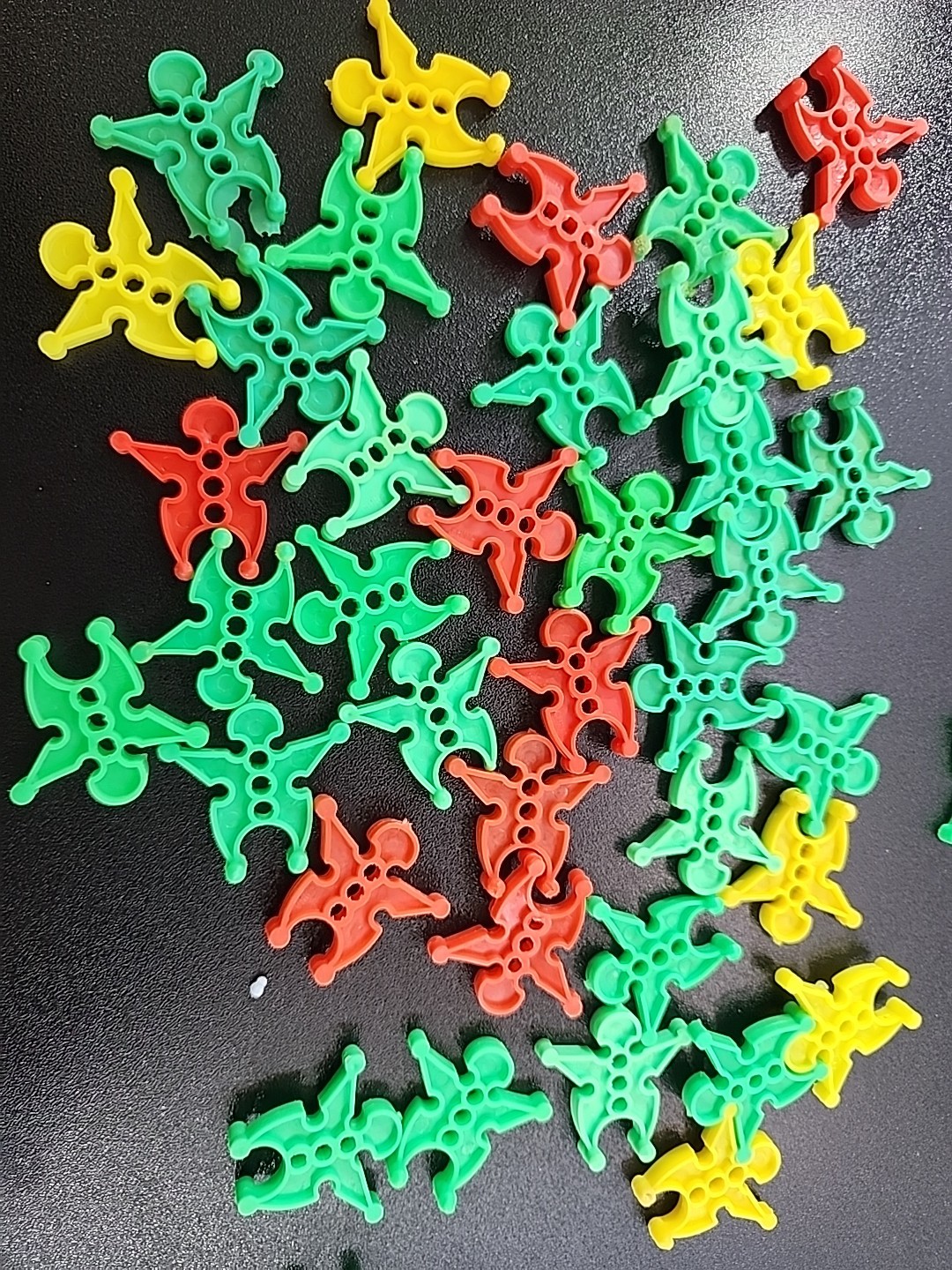 Vintage Set 30 Interlocking Stacking Plastic Toy Clown Figures Fidget Toys