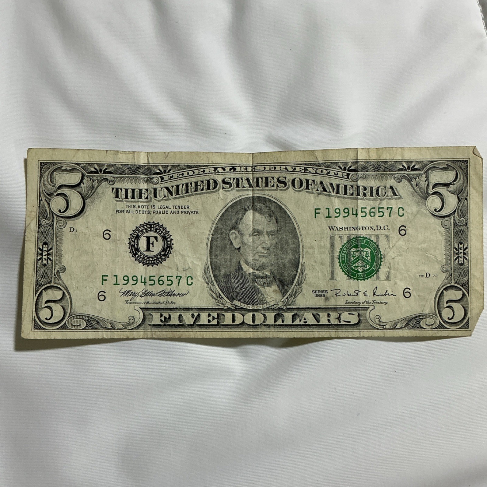 5$ USA Paper Currency