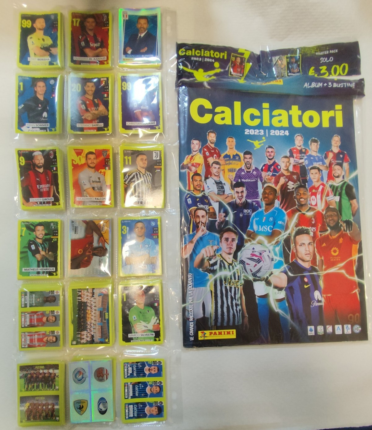 PANINI CALCIATORI 2023-24 EMPTY ALBUM + COMPLETE STICKERS SET