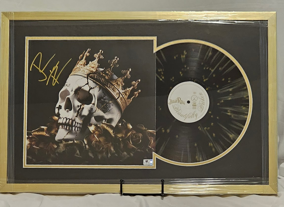 Jelly Roll Signed Autographed LP Record Beautifully Broken Global Authentics COA