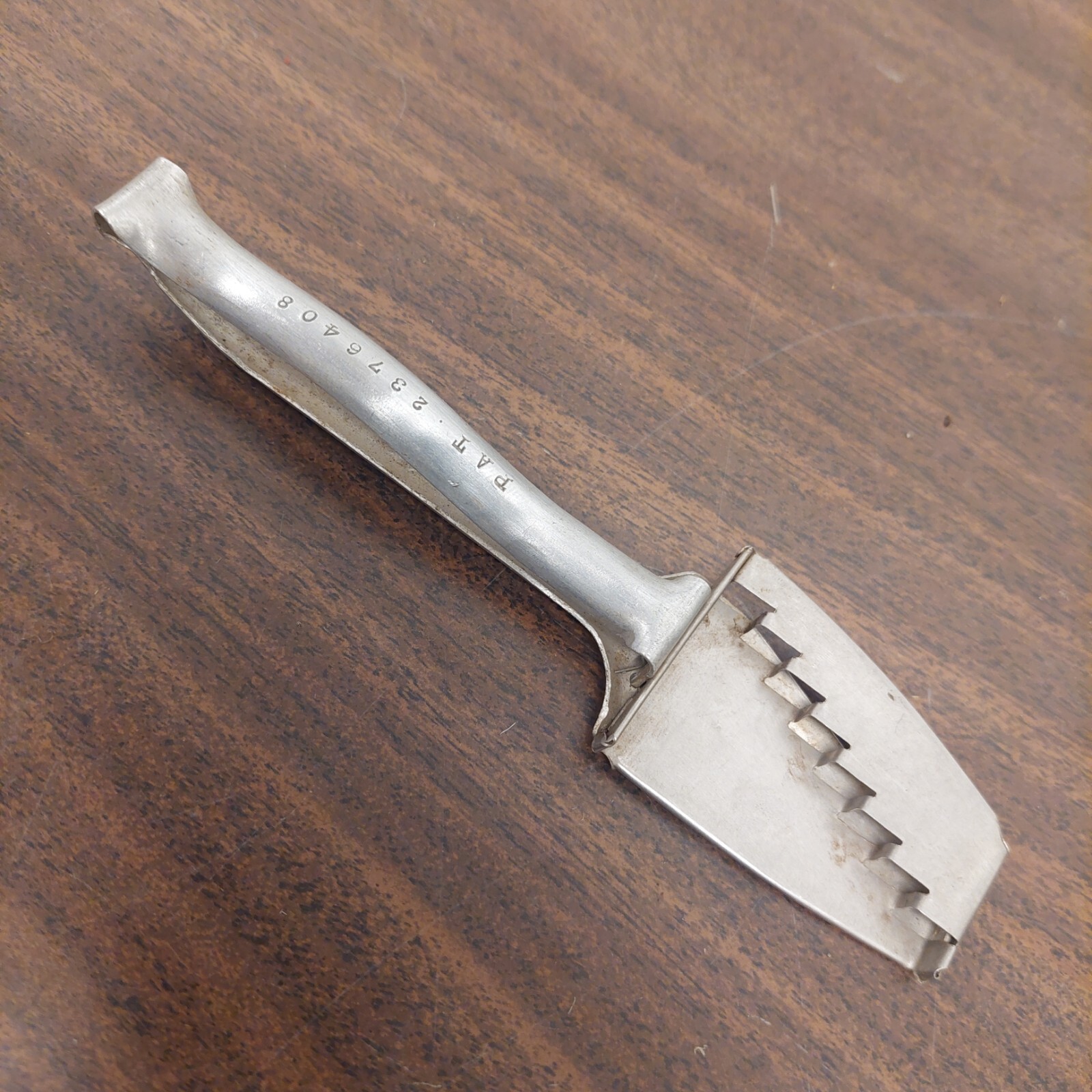 Vintage 1945 Farmhouse Primitive aluminum vegetable cutter Rare Pat# 2376408