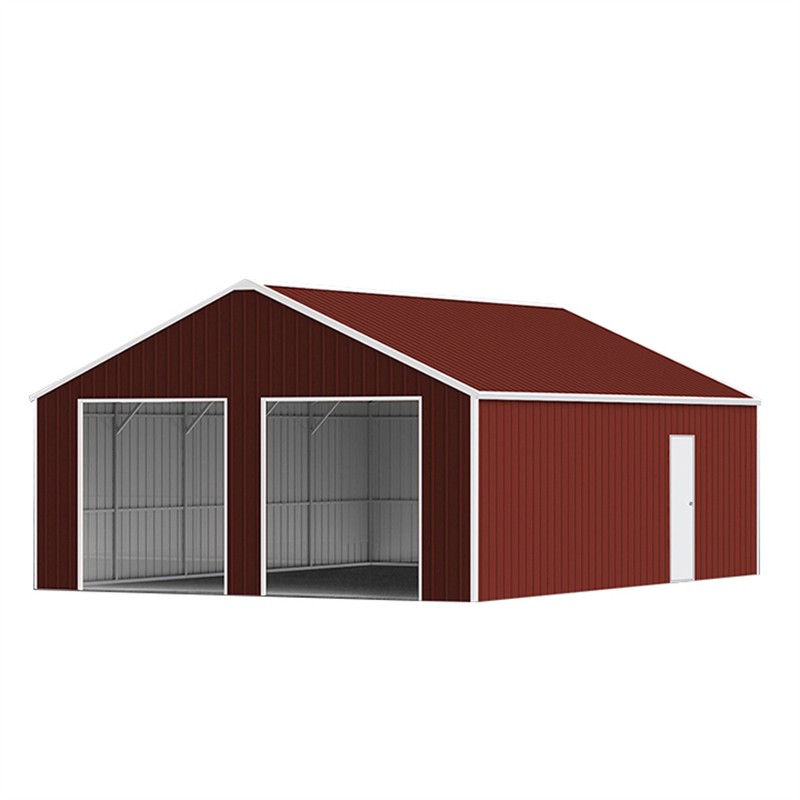33x25ft Double Garage Steel Barn Shed Heavy Duty Galvanized Steel Storage Shed