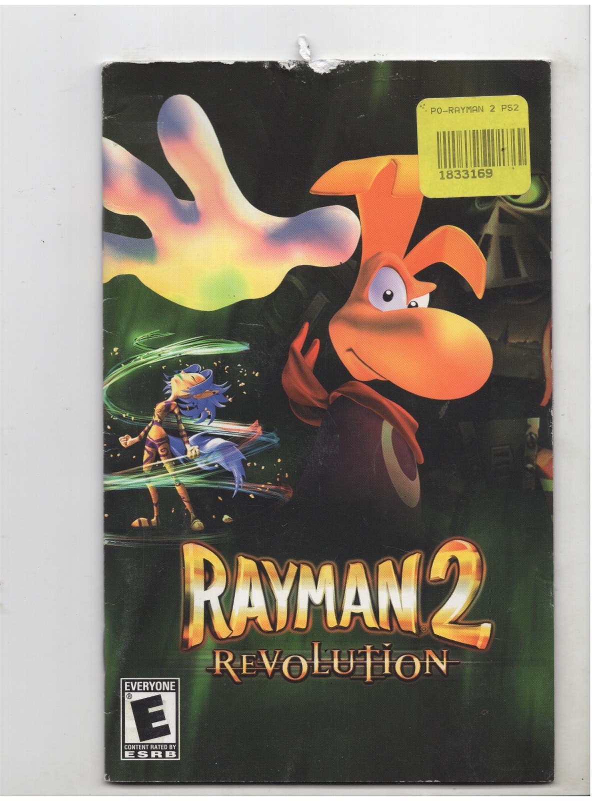 Rayman 2 Revolution PS2 Manual Only Authentic Original