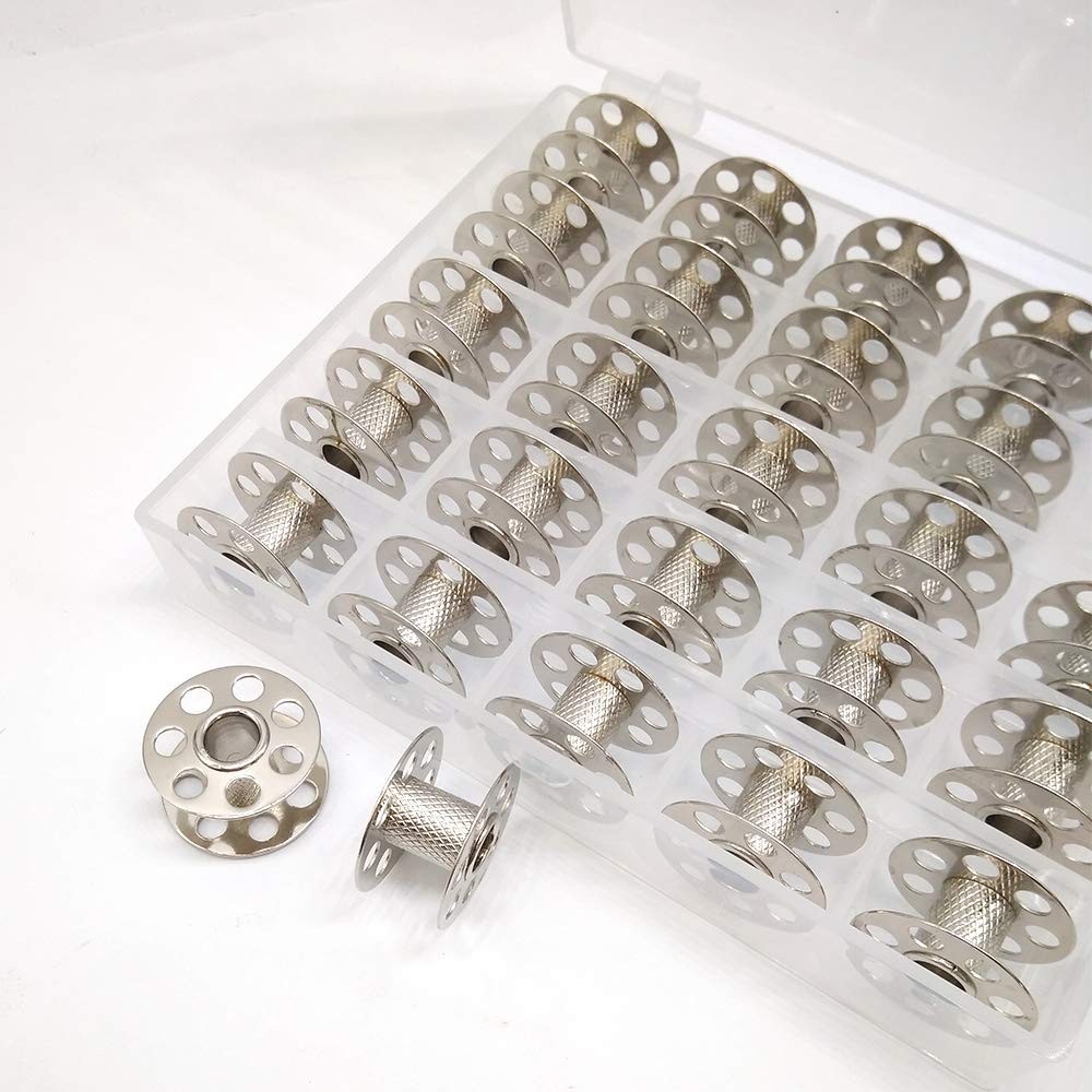 25PCS Metal BOBBINS with Clear Box # 0115367000-B Alt# 0015367200 for Bernina bo