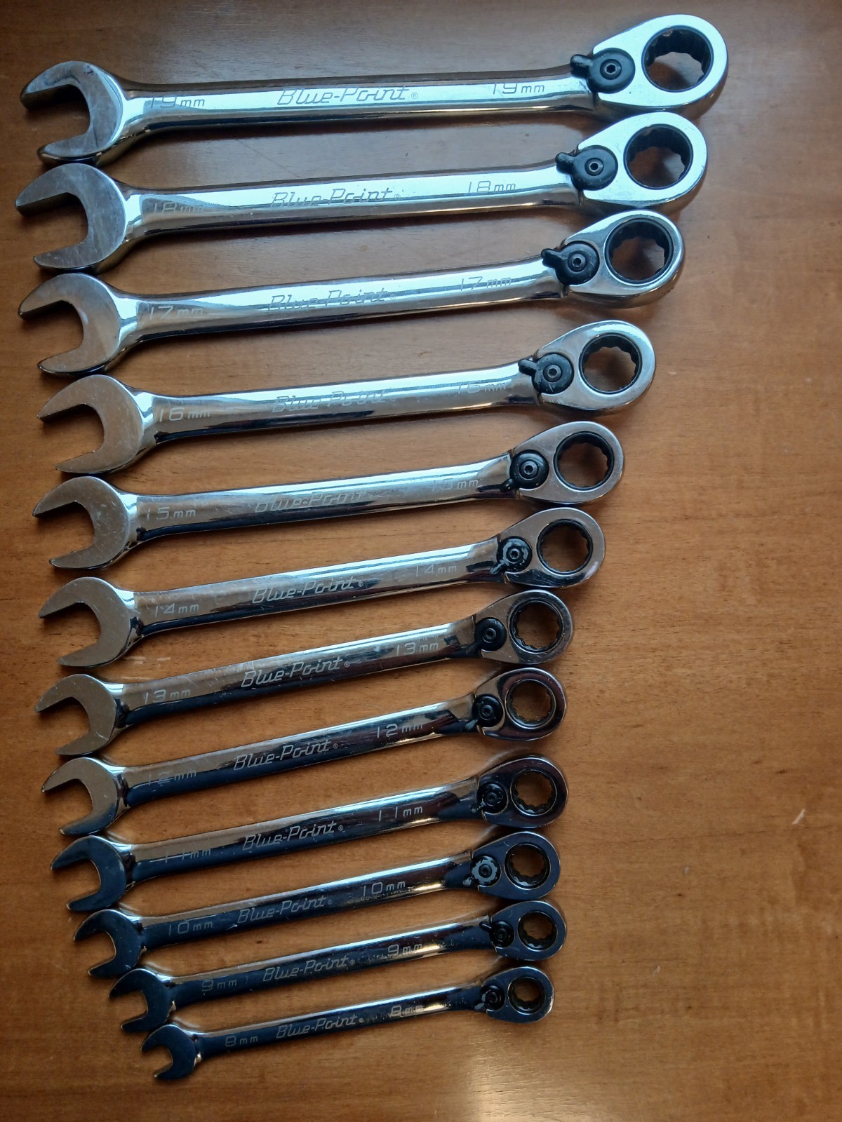 Bluepoint by Snap-on Wrench Set 8 Sae. 12 Metric Open Box