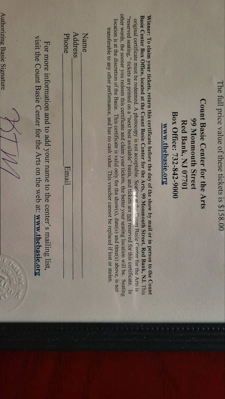 Erth's DINOSAUR ZOO show 4 tickets- COUNT BASIE CENTER NJ (FAMILY SHOW) 