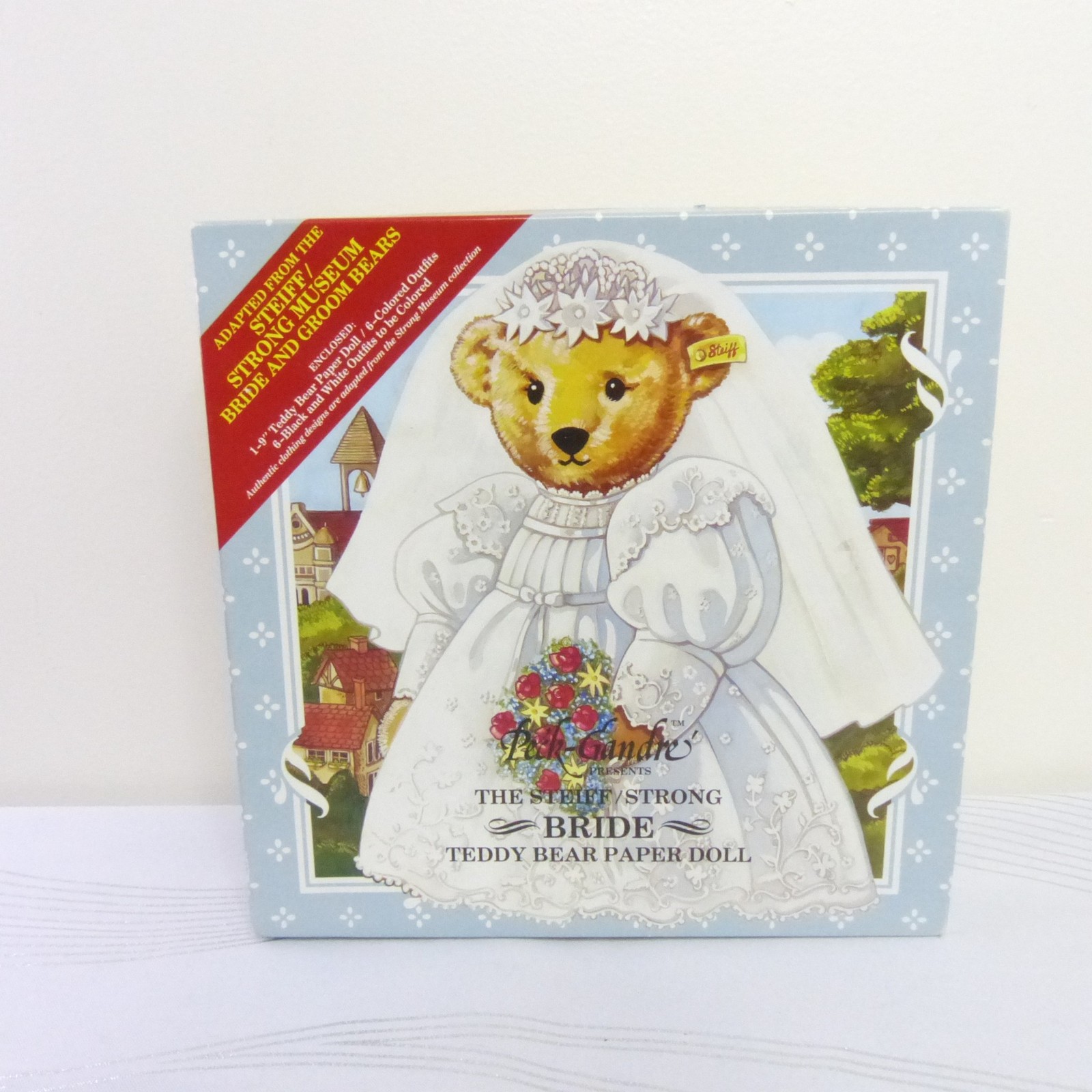 Peck-Gandre Vintage 1985 Steiff / Strong Museum Teddy Bear Bride Paper Doll Set