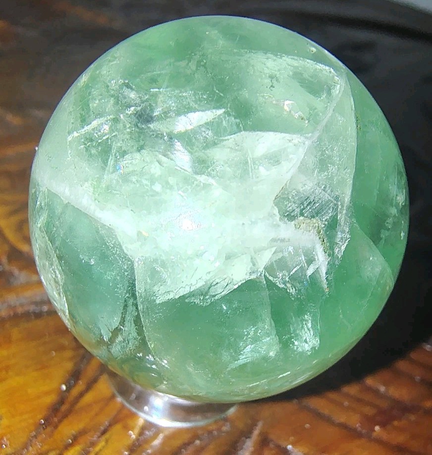 Natural 1.07" Green Fluorite Large Marble 47.2 g 