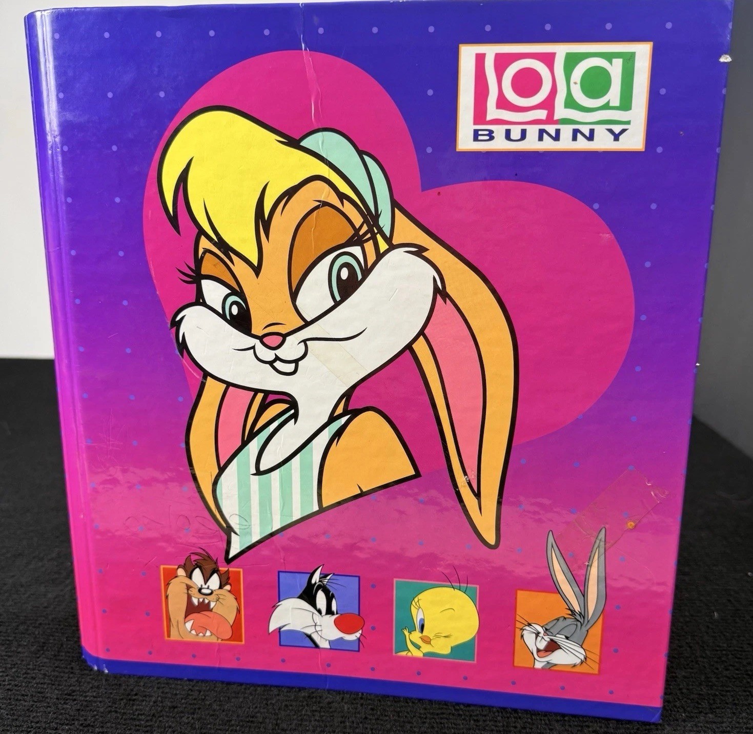 VTG Lola Bunny Binder 1997 Curve Back Space Jam Collection By Stuart Hall 3 Ring