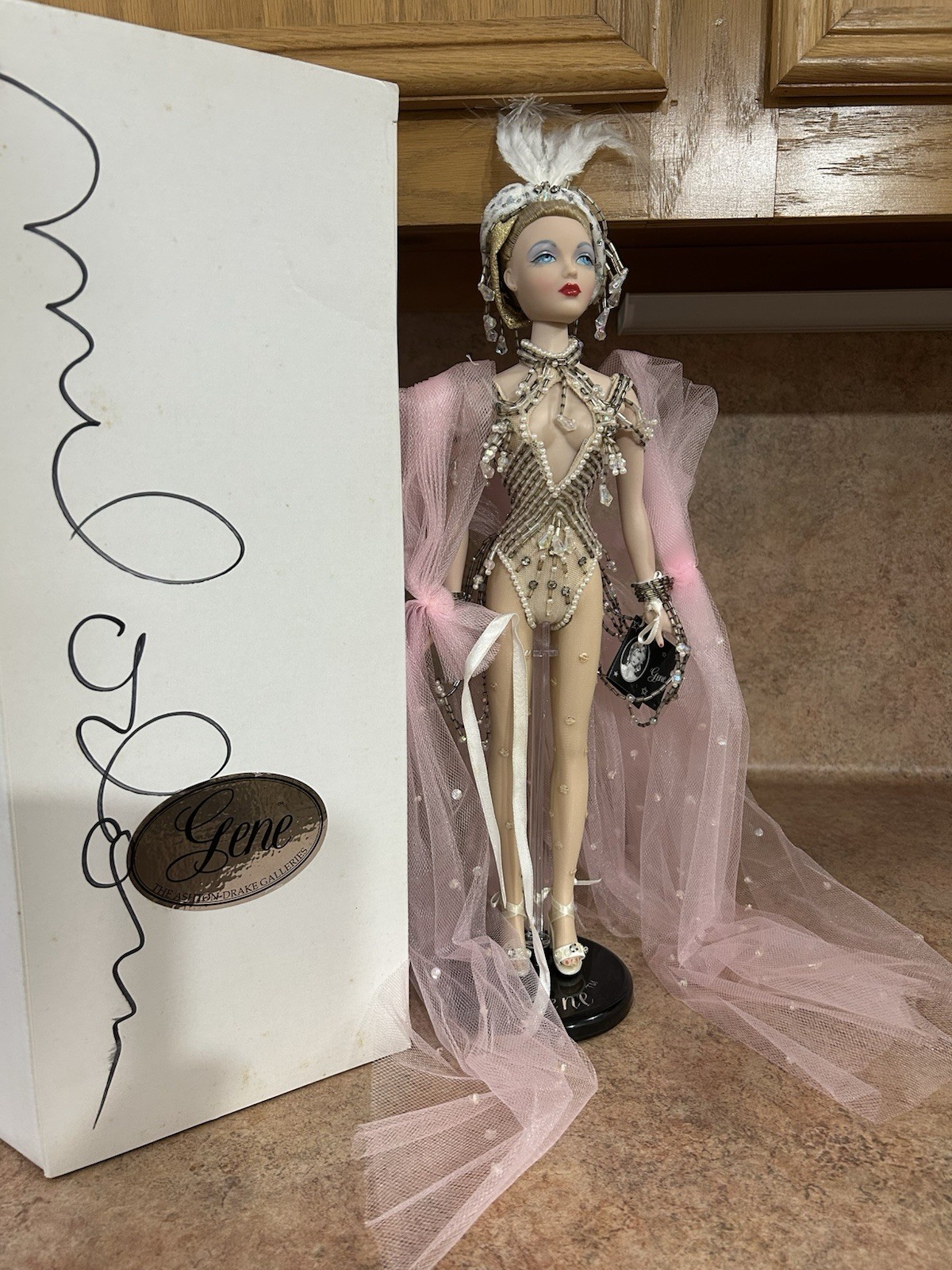 Vintage Ashton Drake Galleries Bird of Paradise Showgirl Doll-signed box