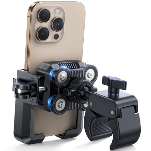  Motorcycle Phone Mount Holder [Capture The Scenery Dual Vibration Dampener
