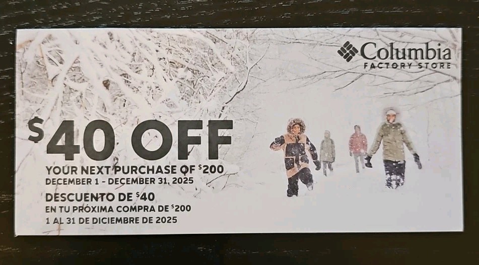 Columbia Discount Voucher