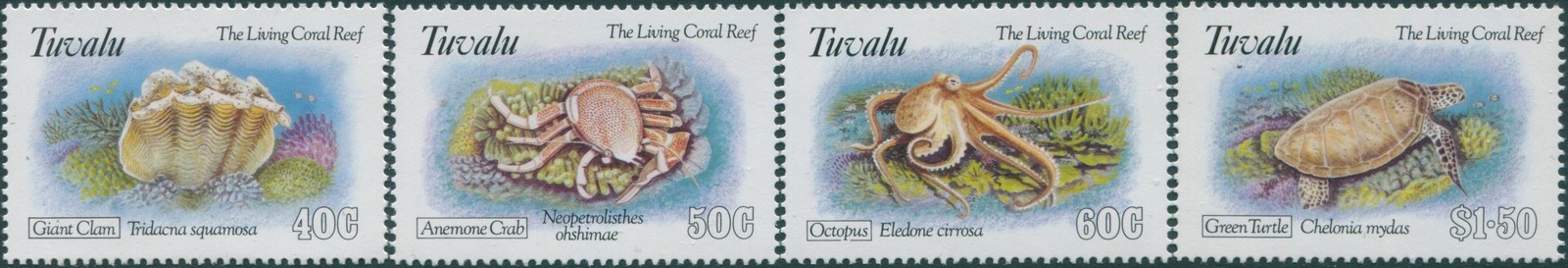 Tuvalu 1993 SG673-676 Marine Life set MNH