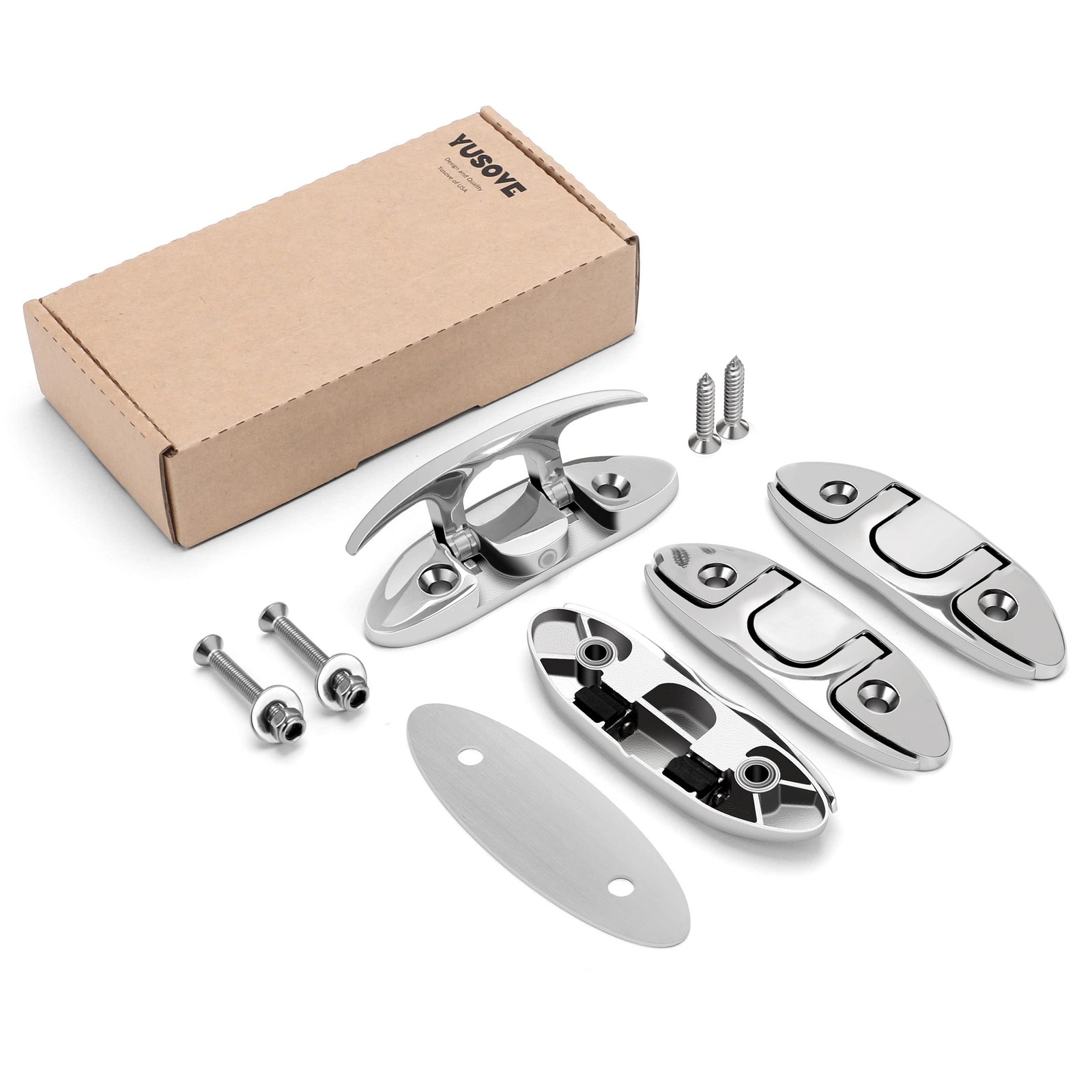 4-1/2" Flip-up Dock Cleat Boat Cleat New Upgrade Folding Cleat 316 Stainless ...