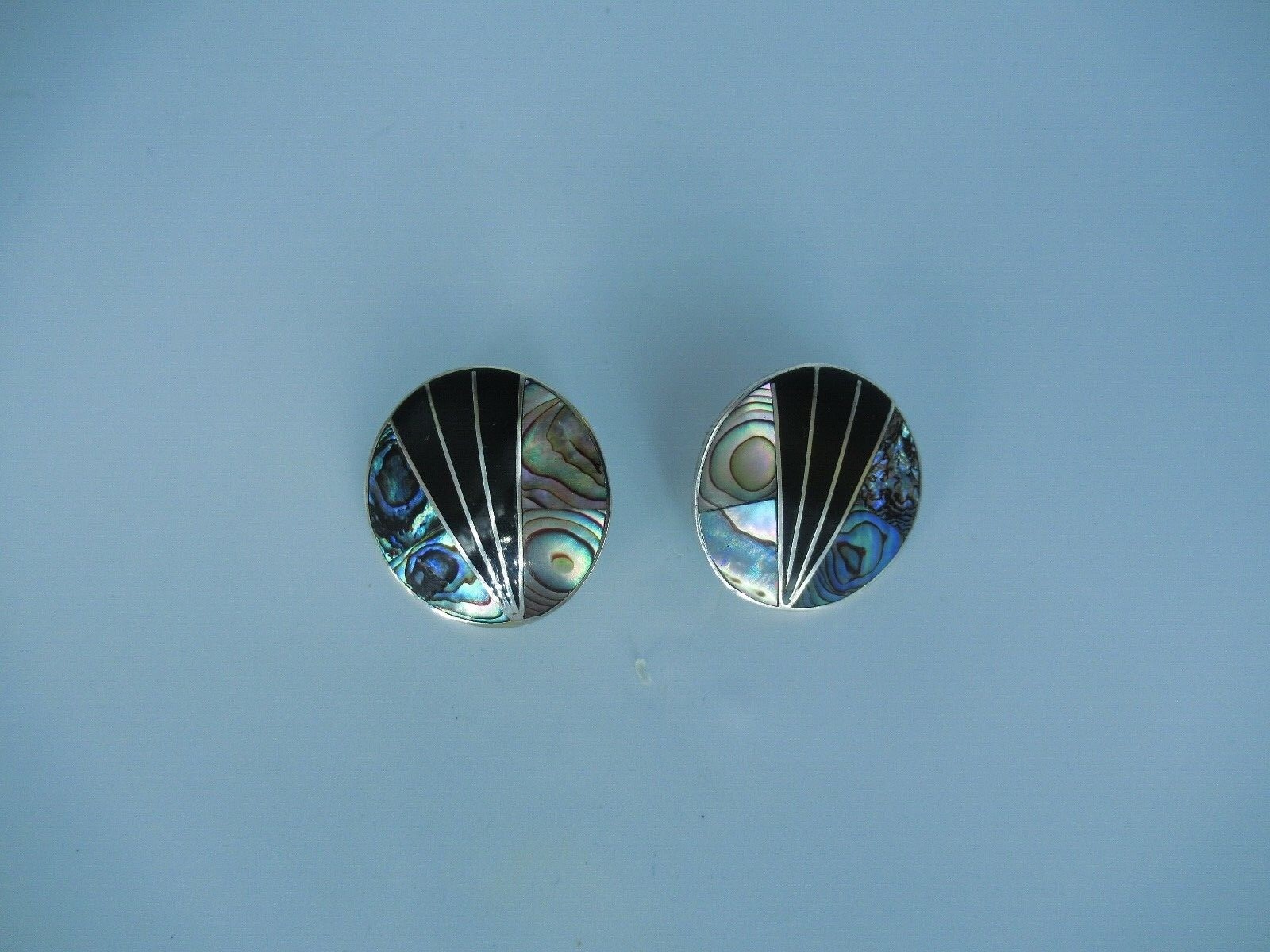 Silver Abalone Earrings