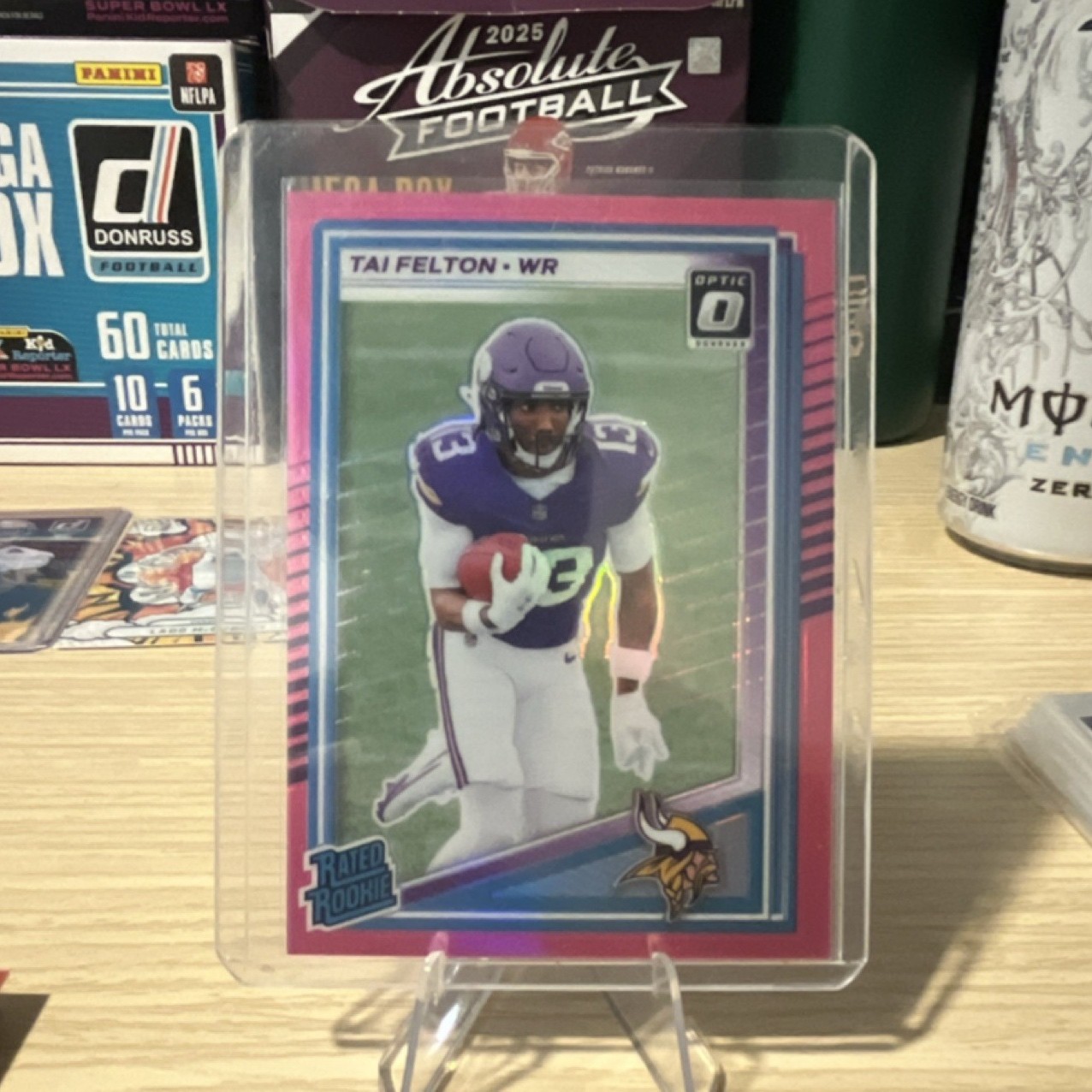 2024 Donruss Optic Tai Felton Rated Rookie Pink Prizm #331 Minnesota Vikings