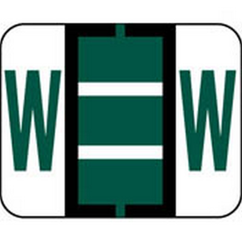 Smead Compatible "W" Labels, Polylaminated Stock, 1" X 1-1/4" Individual