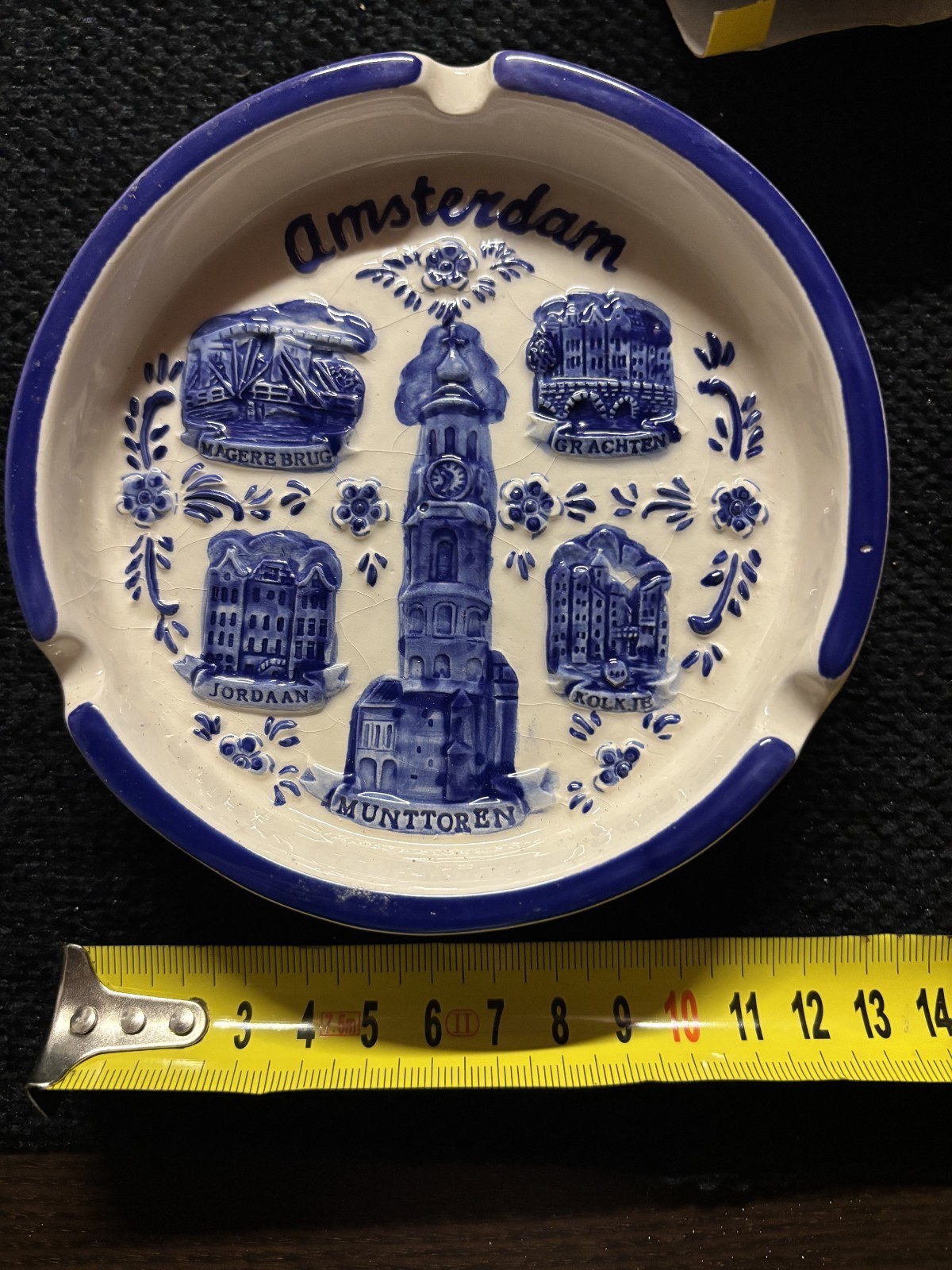 Rare Ashtray Porcelain Amesterdam hand painting