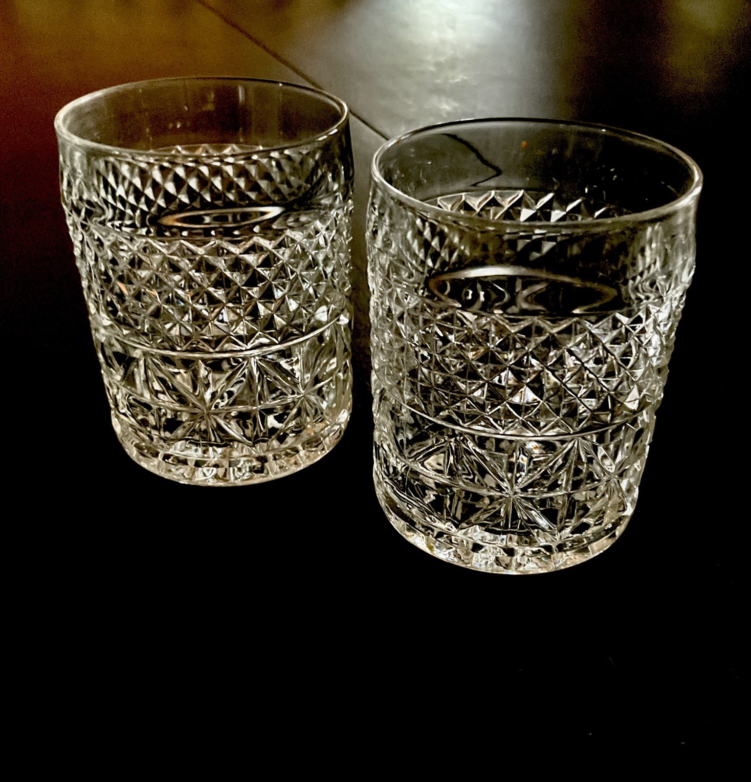Pair of Anchor Hocking Vintage Wexford  Clear Old Fashion/Rocks Glasses
