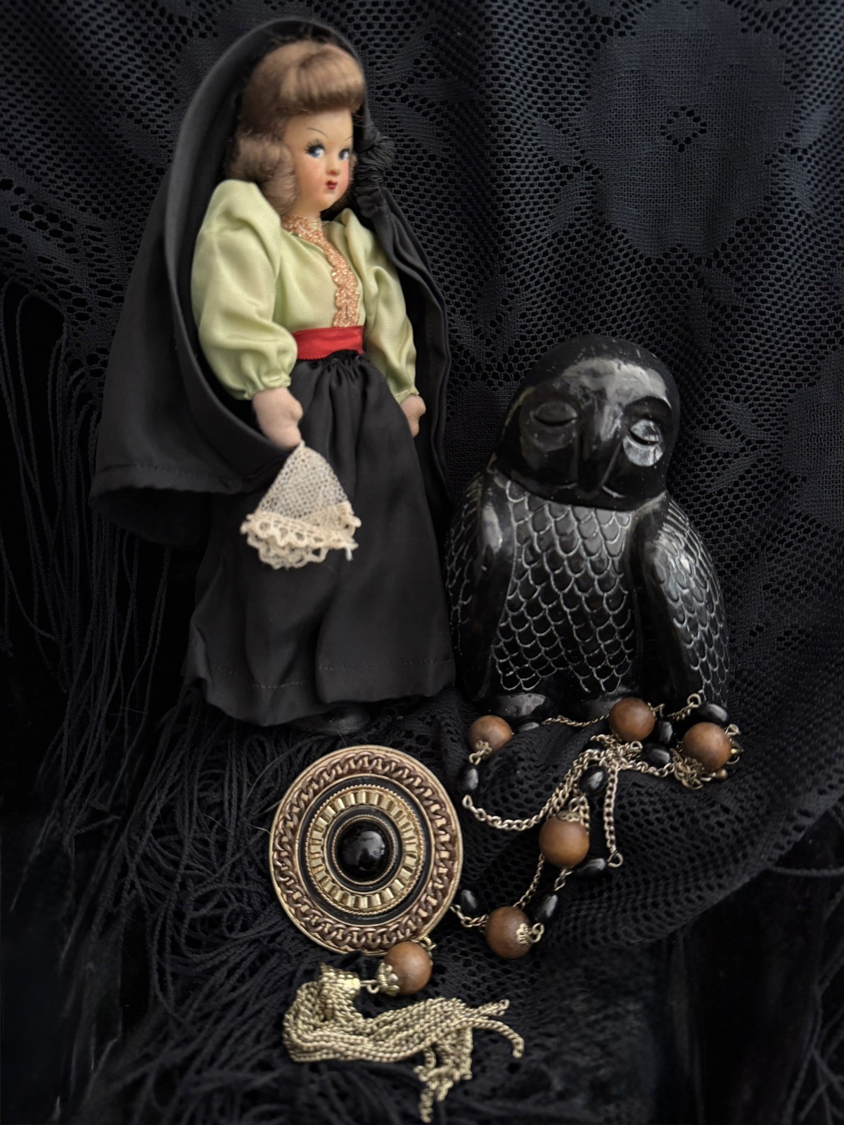 3 Haunted Active Divination Tool Set Oracle Seer Caller Soapstone Owl Amulet