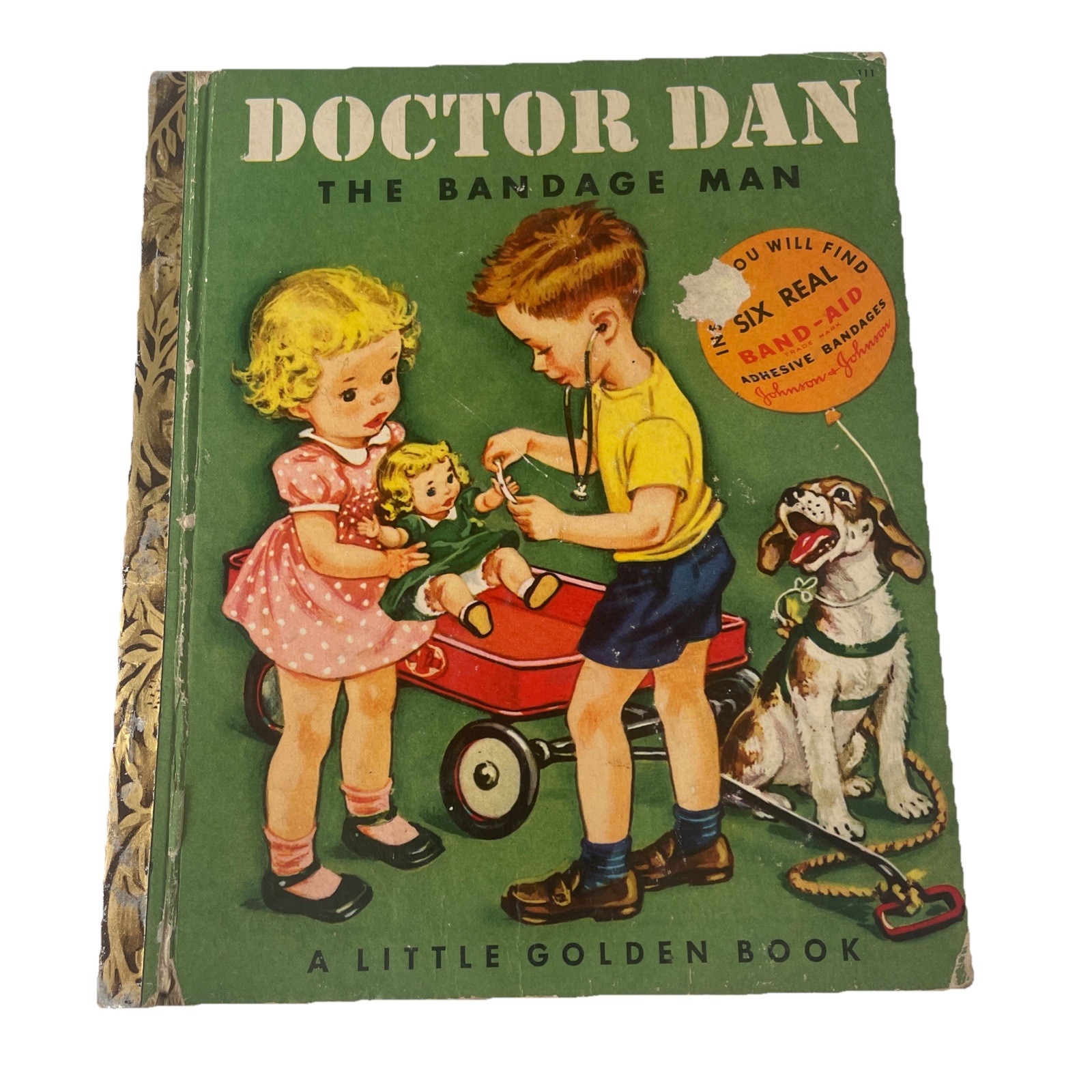 Vintage Doctor Dan the Bandage Man 1950 "A" 1st Edition Little Golden Book