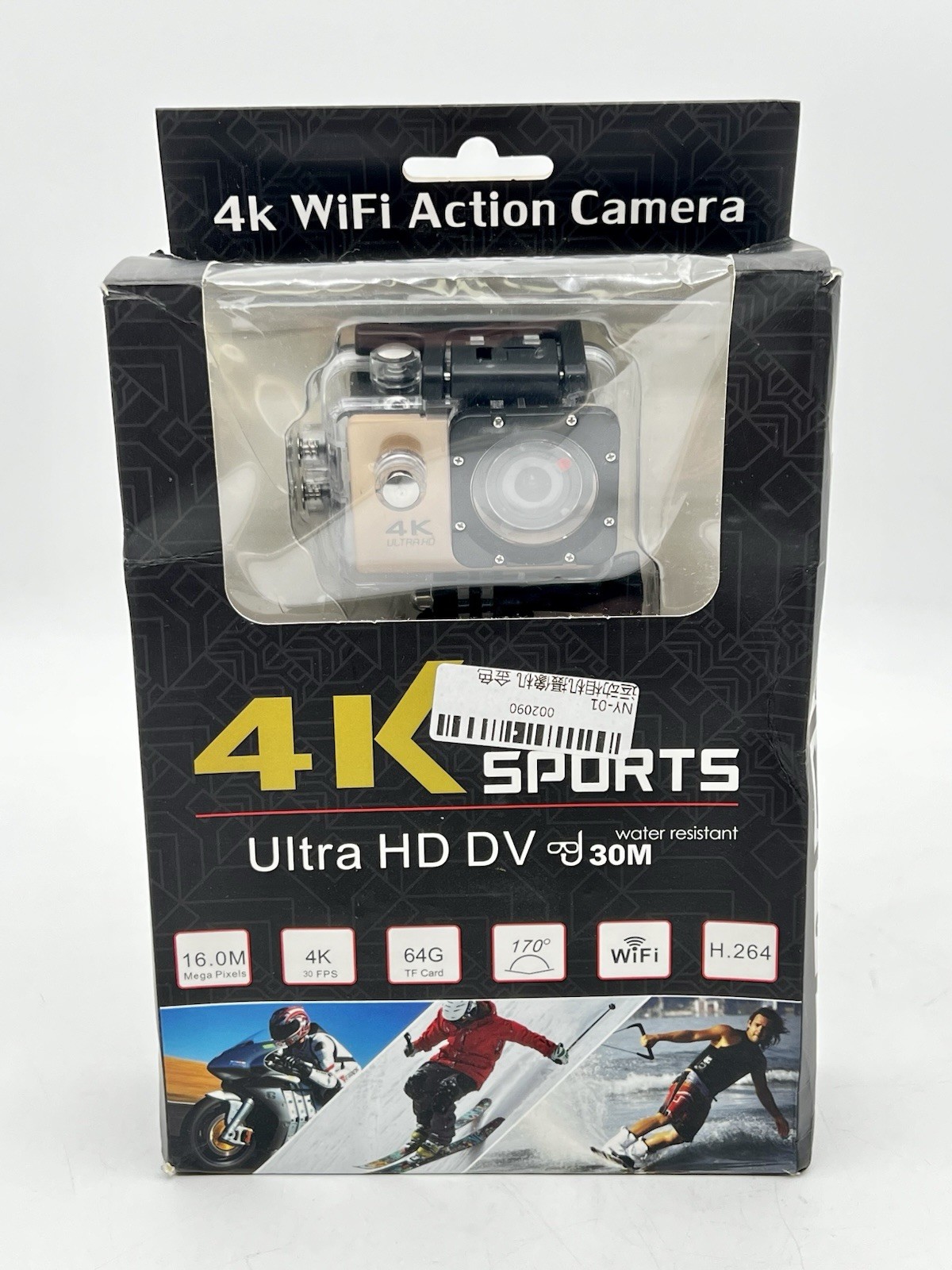 4K Sports 4k WiFi Action Camera Ultra HD DV 30m Water Resistant Recording Camera
