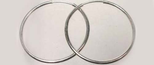 Quality Silver 25mm Endless Hoops Ancient Egypt Queen Hetephere Treasure 2500 BC