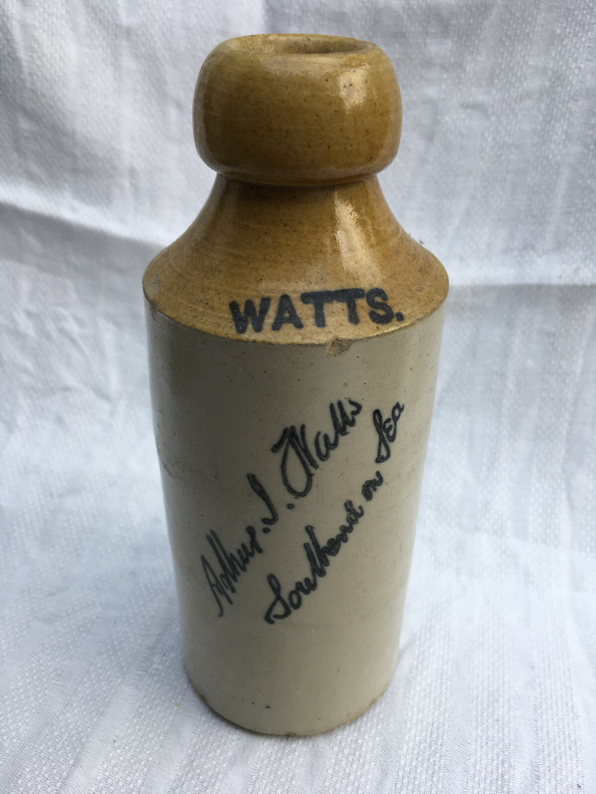 Arthur J. Watts Southend-on-Sea Essex ginger beer mineral soda lemonade bottle