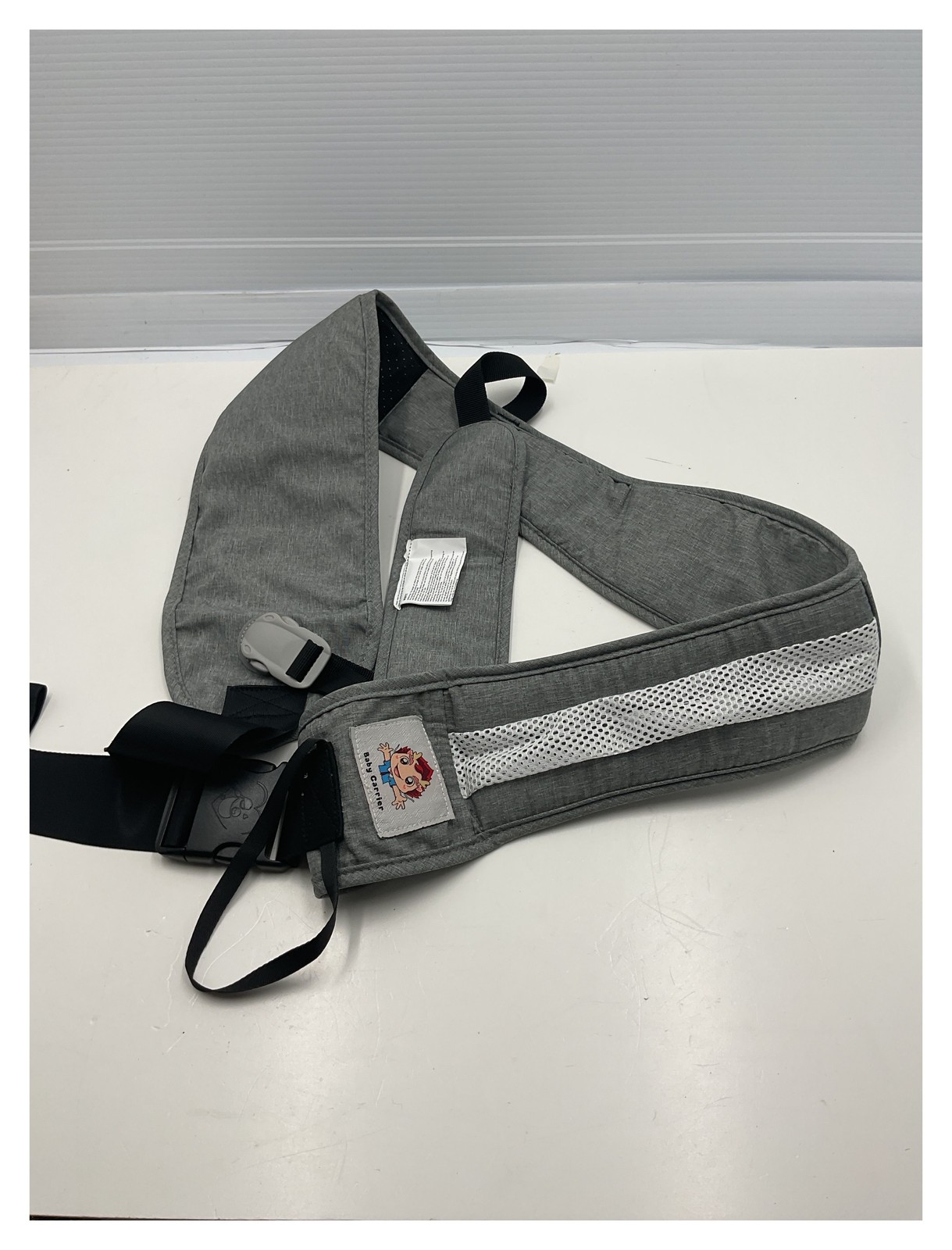 Unbranded Grey Baby Sling Carrier Adjustable Breathable Mesh