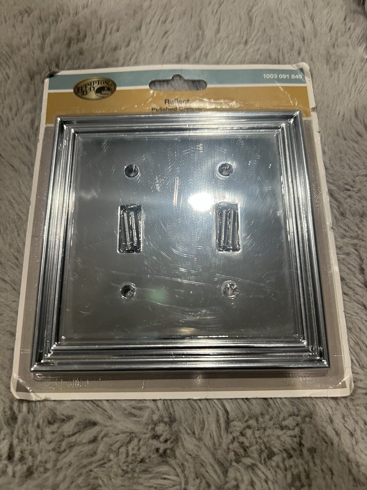 Hampton Bay 2 Gang Toggle Wall Switch Plate Bronze Cast Metal 