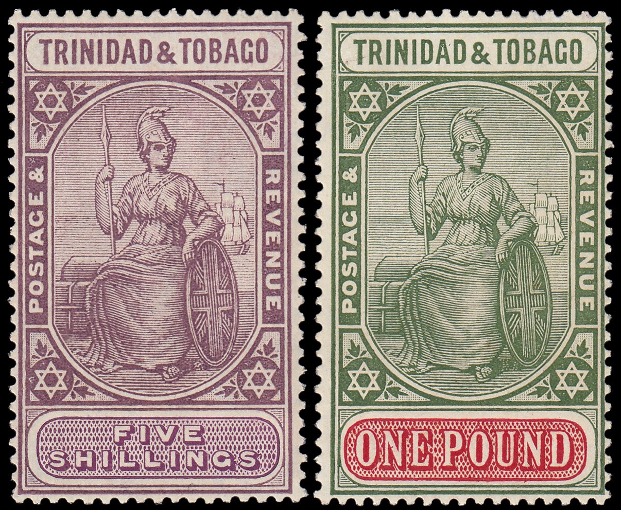 Trinidad And Tobago 108/09 1921 Britania Leyenda Trinidad & Tobago MNH