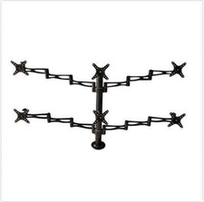 LCD Monitor Desk Mount Adjustable 6 Screens Heavy Duty 10"-24" bi