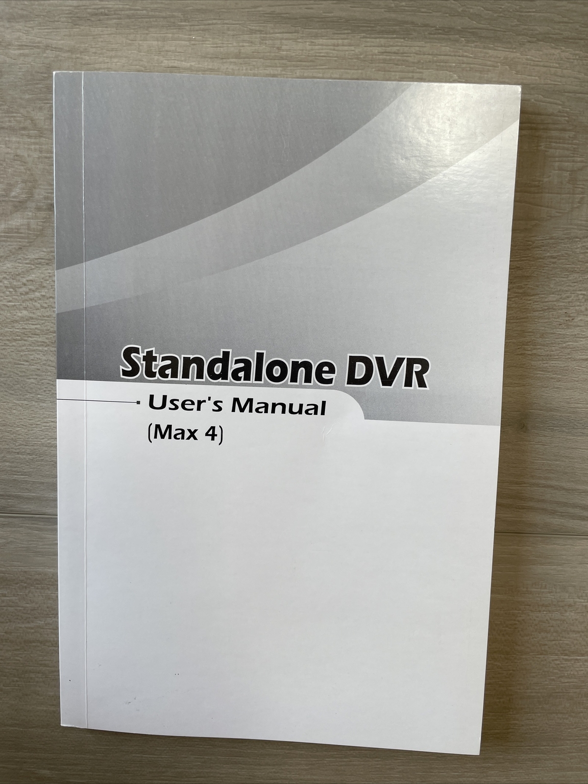 Standalone DVR 4Ch User's Manual