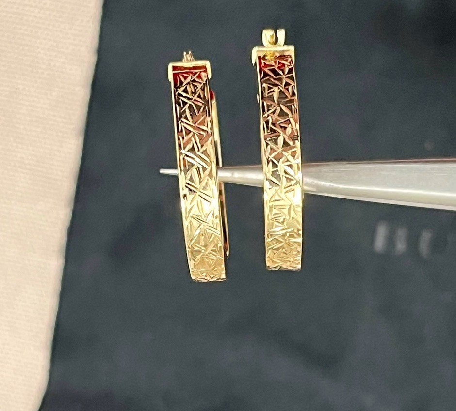 14k Solid Gold Hoop Earrings
