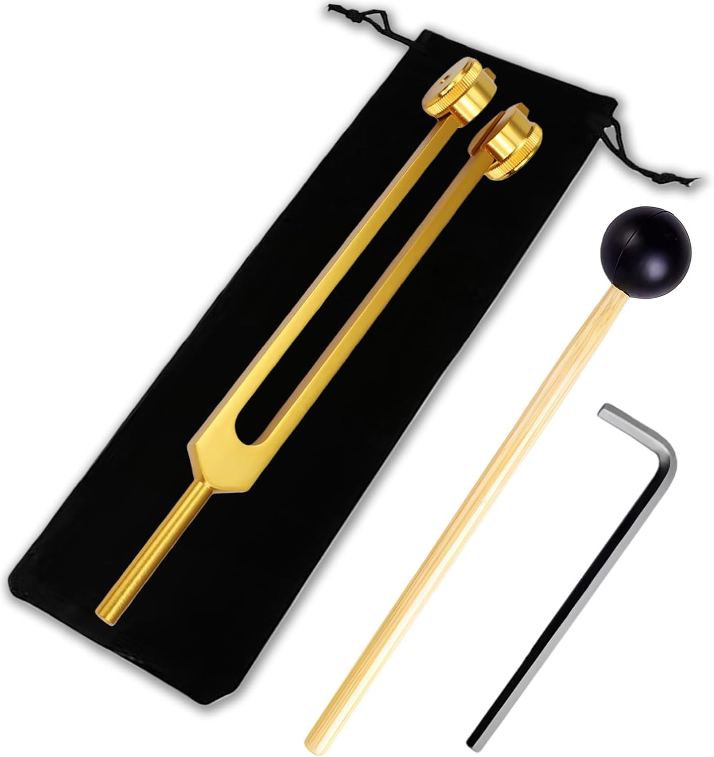 128Hz Tuning Forks for Healing Set - Weighted Sound Therapy Tools for Chakra & M