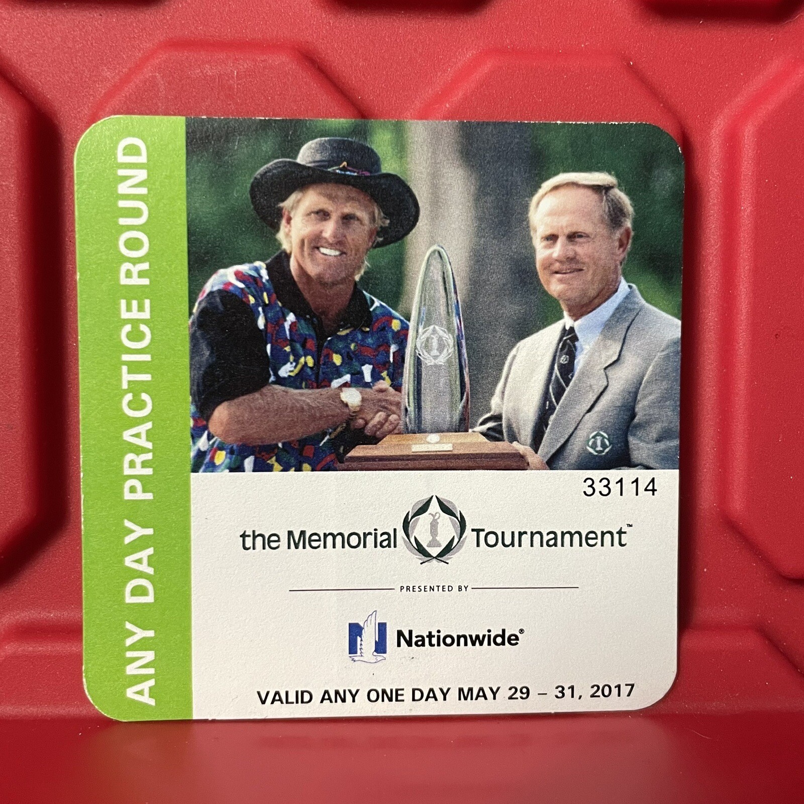 The Memorial Golf Tournament Any Day Practice Round Entrance Pass May 2017