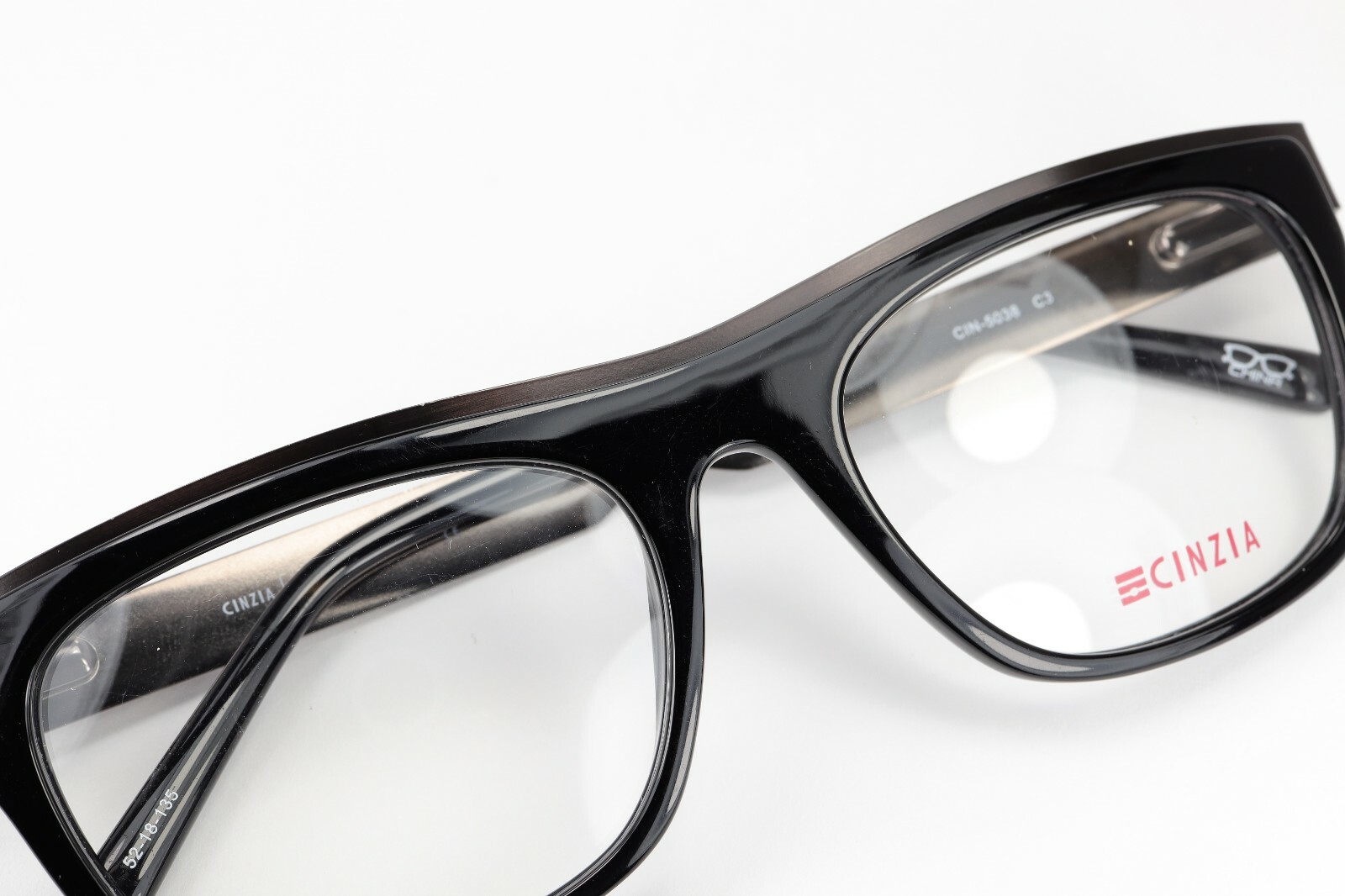 CINZIA EUROPA CIN 5038 C3 Black Bronze 52-18-135 Eyeglass Frame Flex Hinge  A022