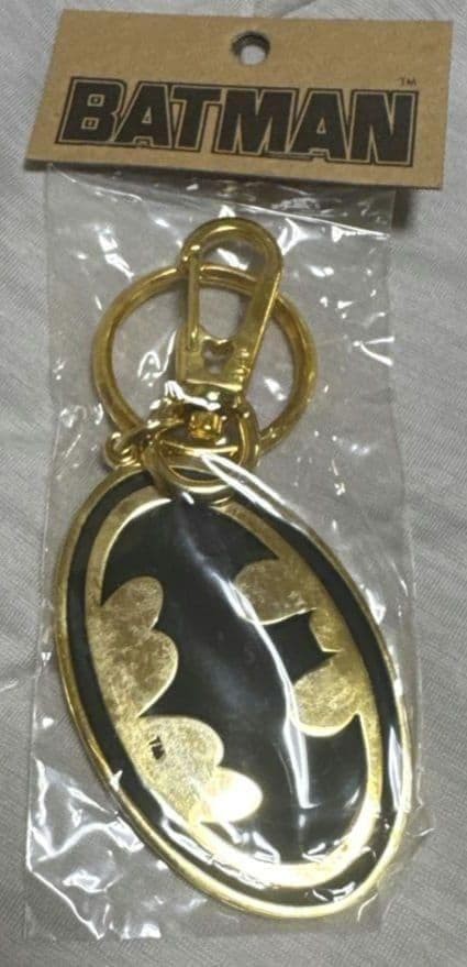 Batman Gold Logo Mark Keychain Official Genuine