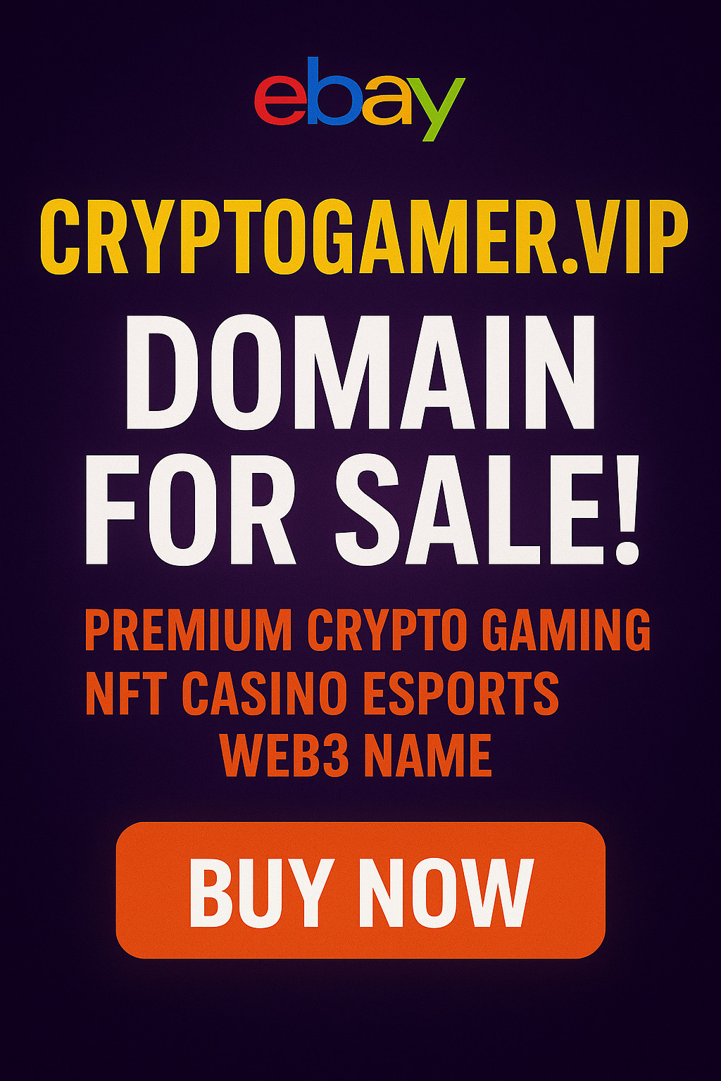 CryptoGamer.vip Domain URL Premium Crypto Gaming NFT Casino Esports Web3 Name 🔥