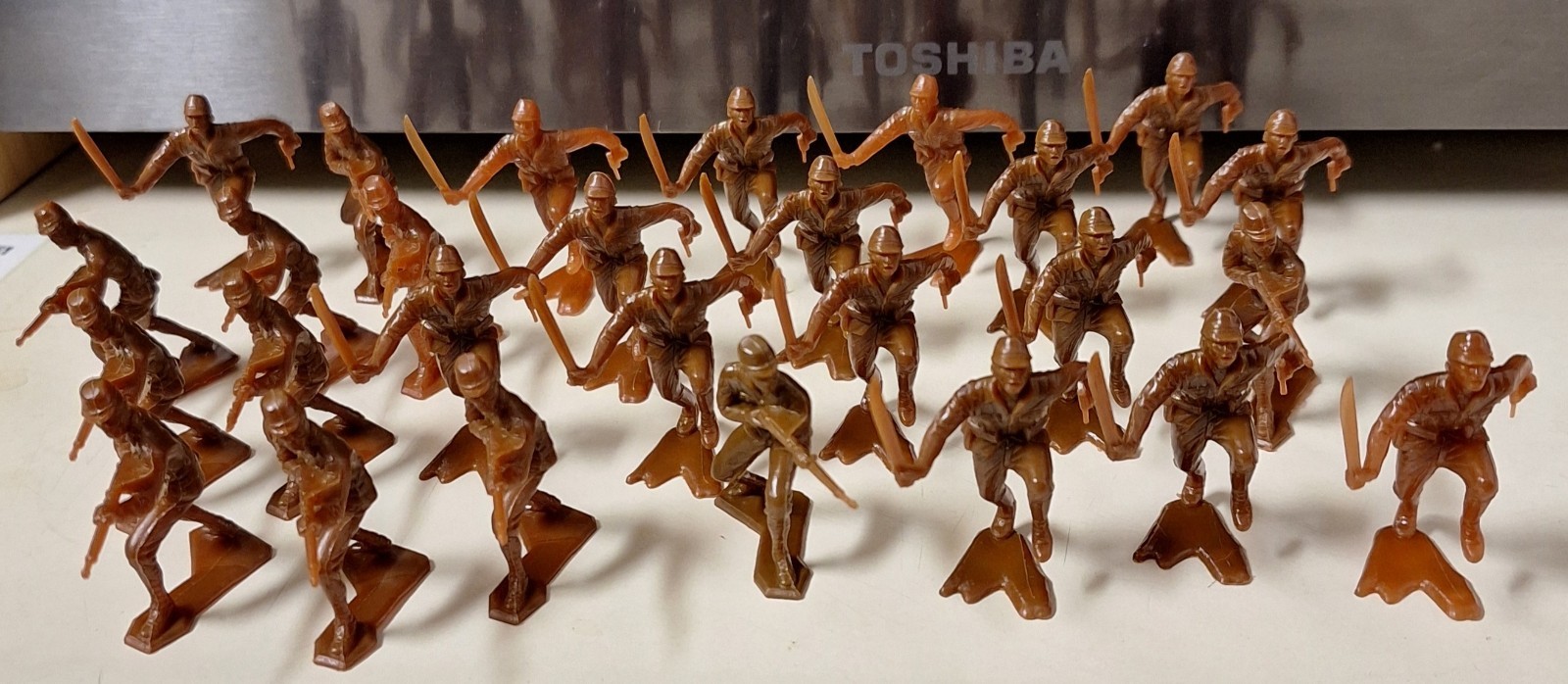 54mm 27pc Marx Recast  Japanese - VGC.  Nothing Broken!