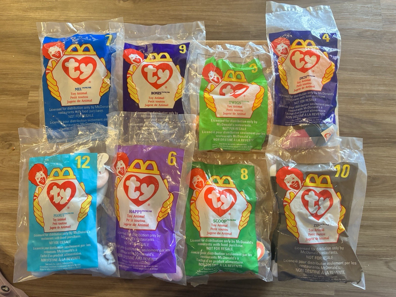 Ty McDonald’s Beanie Babies 1998 Set of 8. Collectible