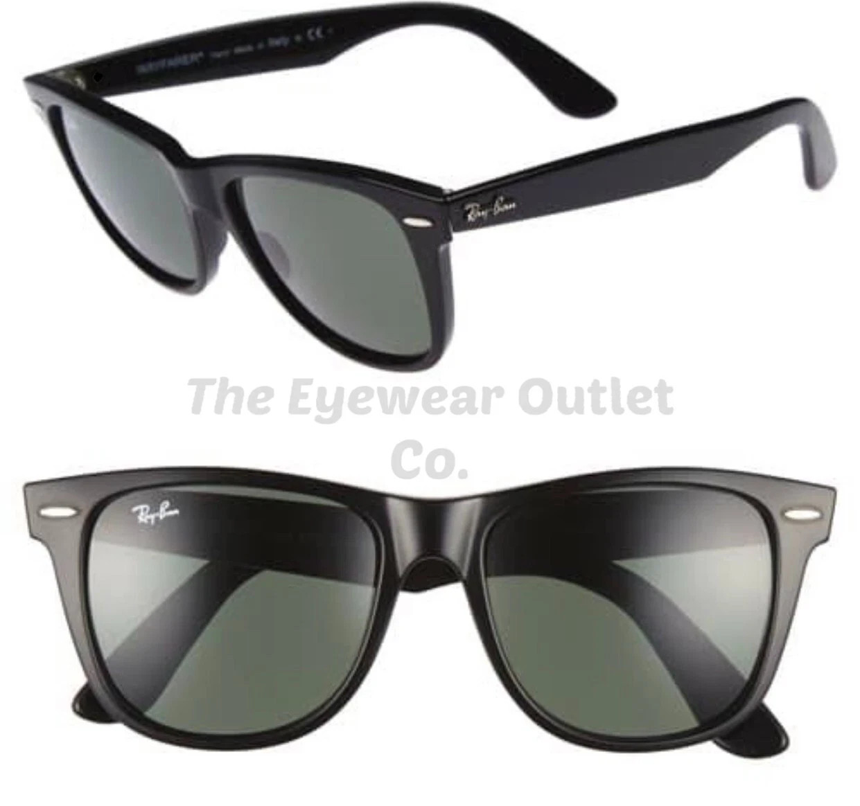 Rayban Wayfarer Black RB2140 Standard 50mm Large 54mm Sunglasses