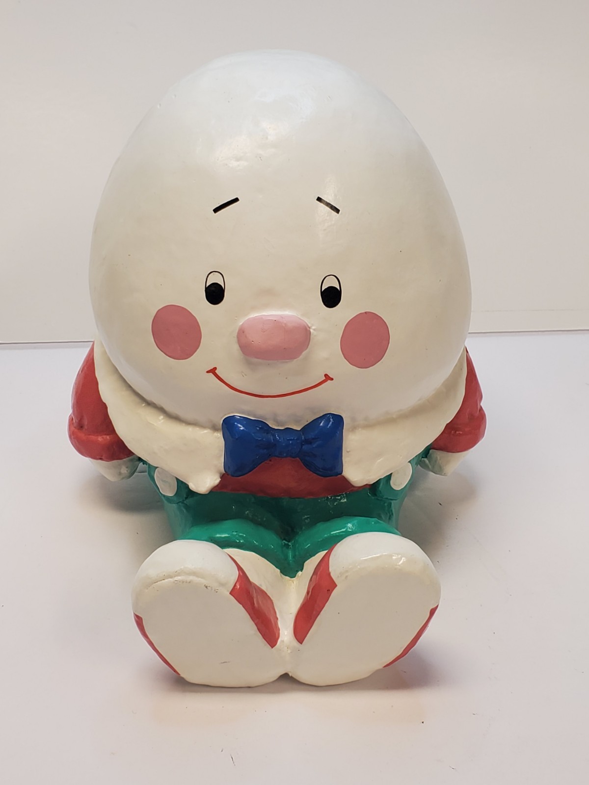 Dept 56 Vintage Humpty Dumpty Unique Shelf Table Sitting Piggy Bank With Plug