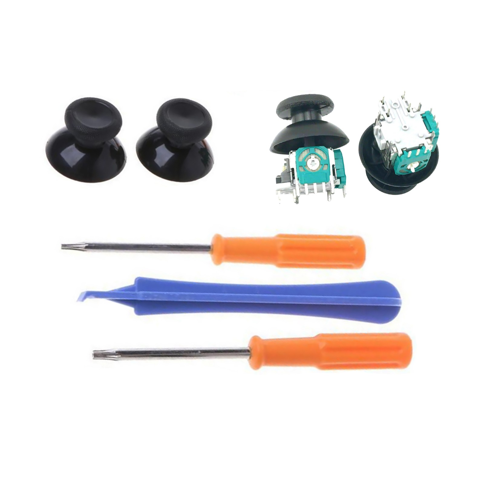 1 Set 3D Analog Thumb Stick Sensor Joystick Caps Tools for Xbox One Controller