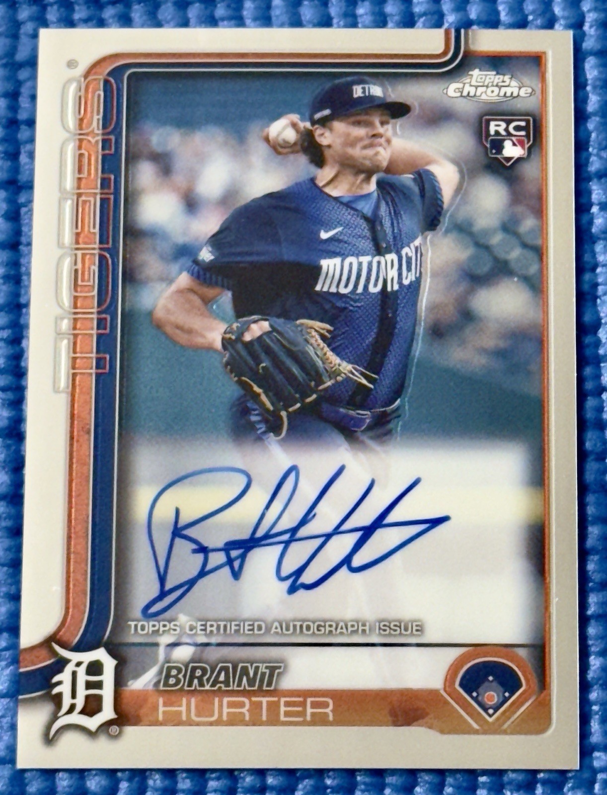 2025 Topps Chrome Rookie Auto Brant Hurter #RA-BHU (RC, AU) Detroit Tigers