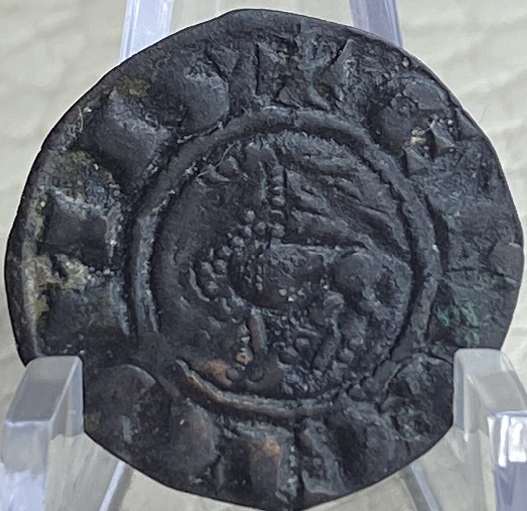 Rare Medieval Coin 1295-1312 Kingdom Of Castile And Léon 1 Denier Ferdinand IV