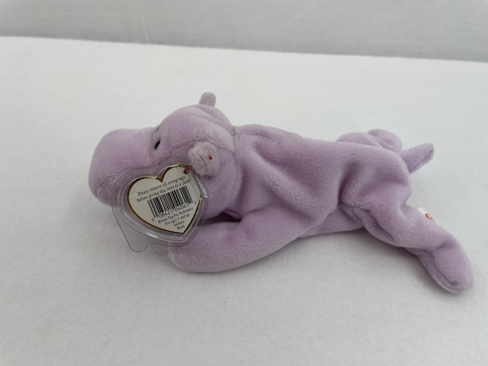 Ty Beanie Baby Happy the Hippopotamus - Lavender