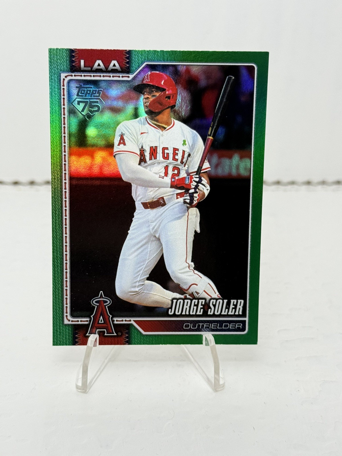 2026 Topps Series 1 Jorge Soler Green Rainbow Foil /99 #162 Angels